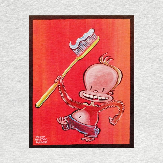 Happy Toothbrush Ape by WalterMoore